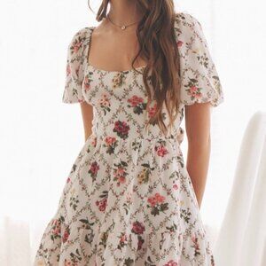 Mustard Seed Printed Tie Back Dress